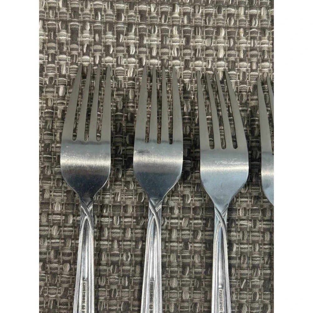Cambridge Crossroad Sand Stainless Steel Dinner Forks Set Of 8 Flatware